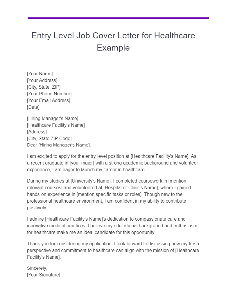 20+ Healthcare Cover Letter Examples, How to write, Tips Examples