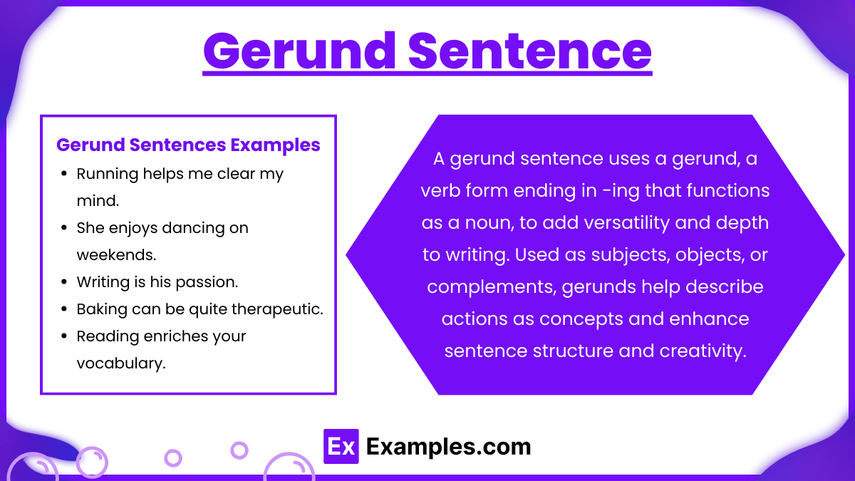 Gerund Sentence 99+ Examples, PDF, Tips