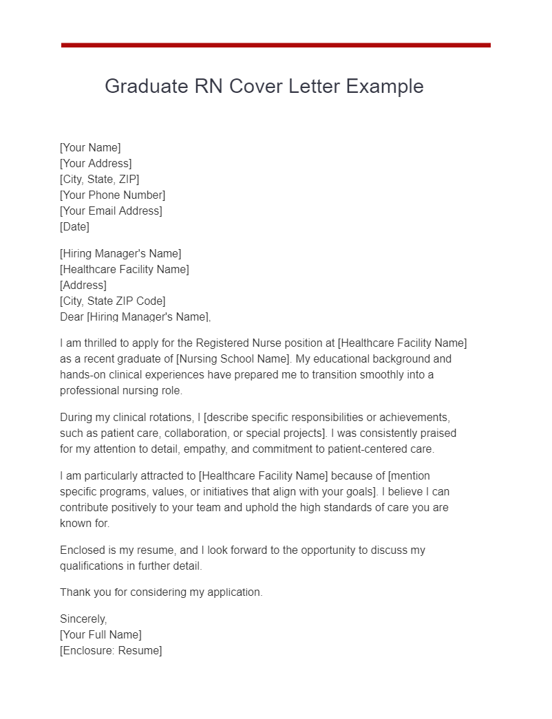 RN (Registered Nurse) Cover Letter 19+ Examples, PDF, Tips