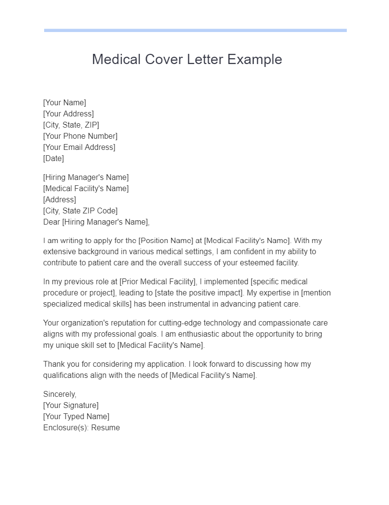 Healthcare Cover Letter 20+ Examples, PDF