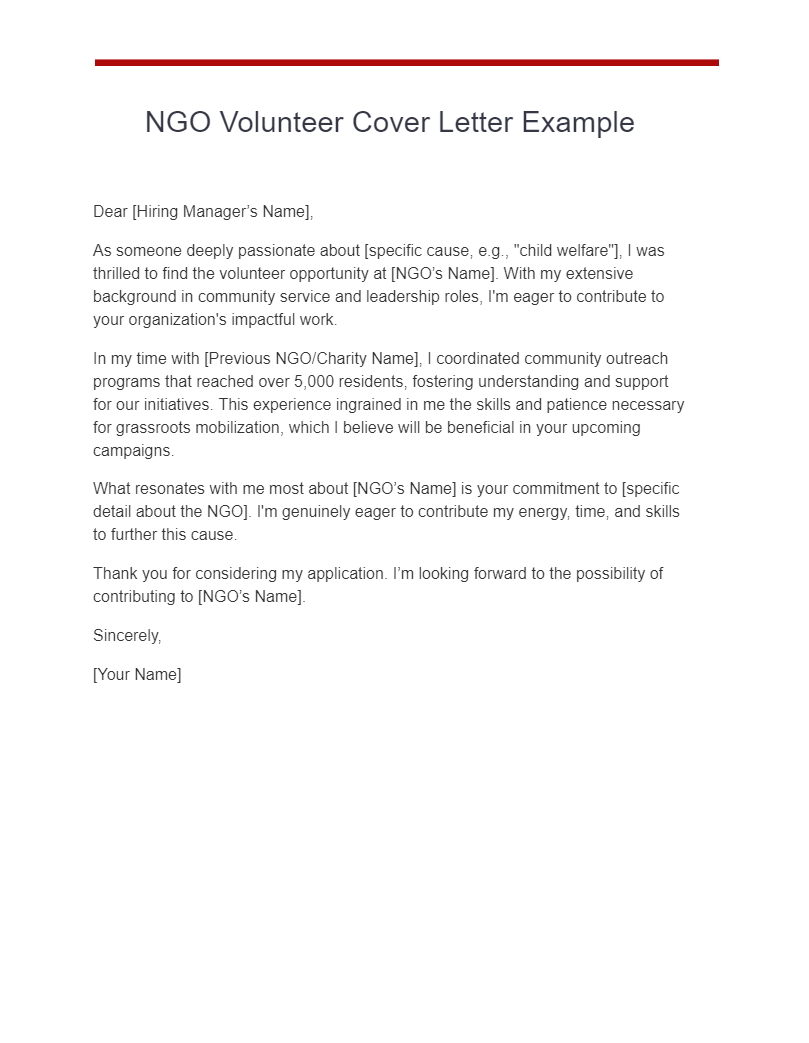 NonProfit Cover Letter 23+ Examples, PDF