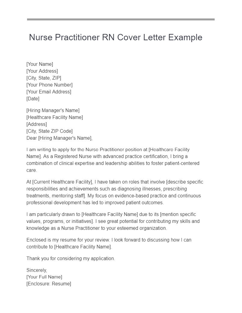 19+ RN (Registered Nurse) Cover Letter Examples, How to Write, Tips