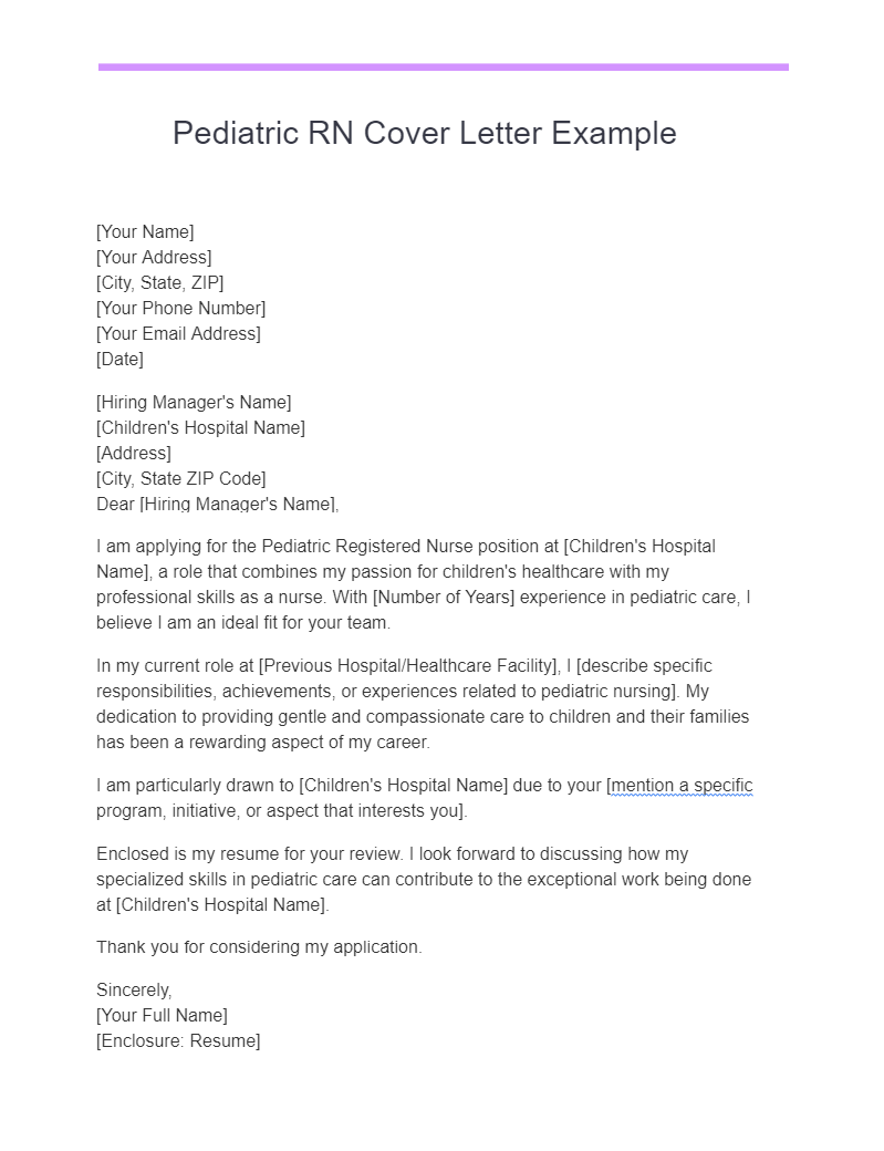 RN (Registered Nurse) Cover Letter 19+ Examples, PDF, Tips