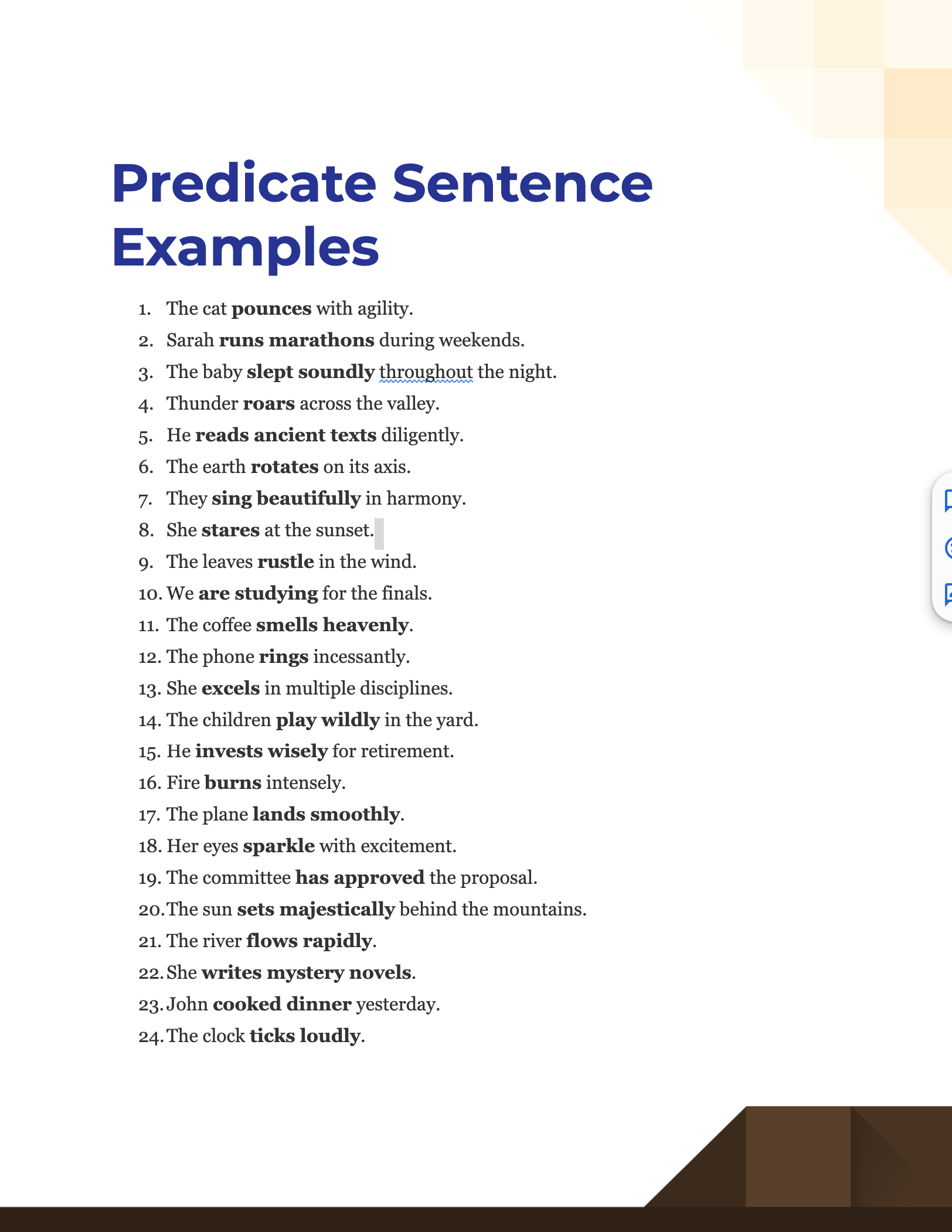 Predicate Sentence - 99+ Examples, PDF, Tips