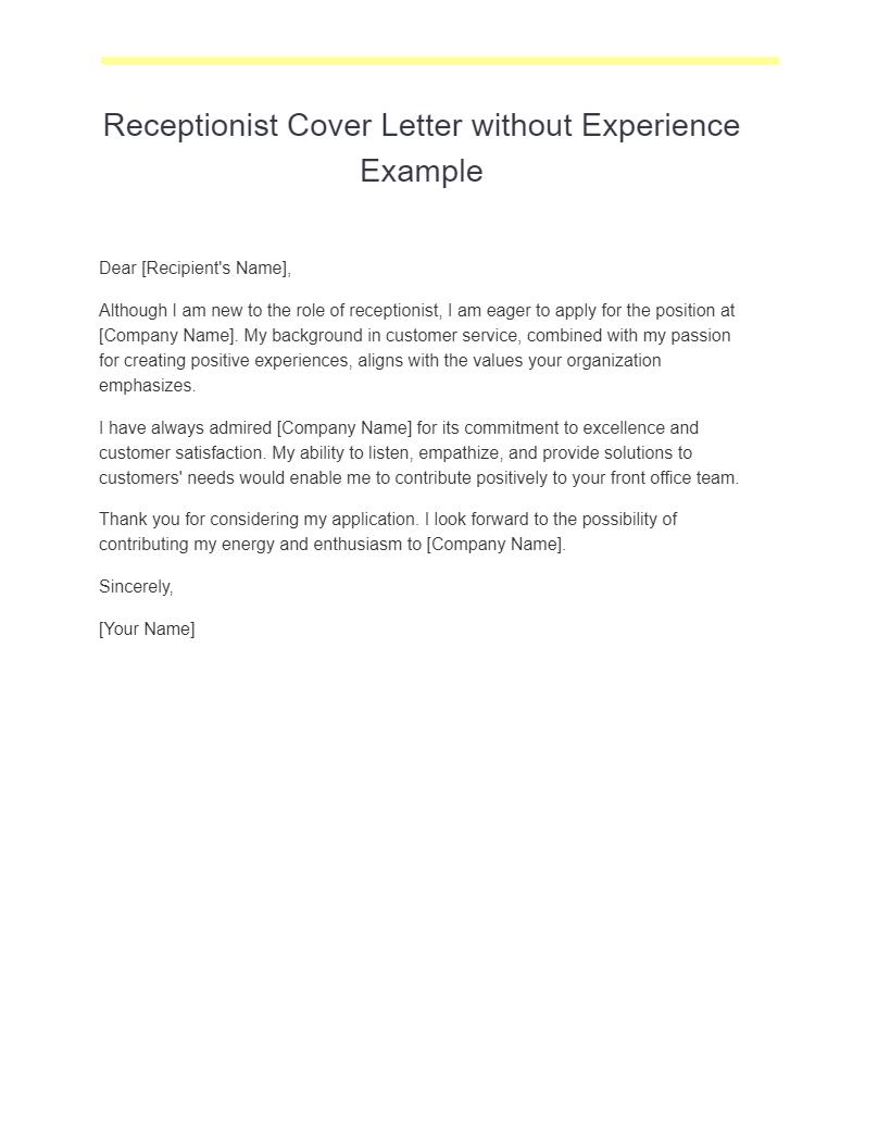 18+ Receptionist Cover Letter Examples, How to Write, Tips Examples
