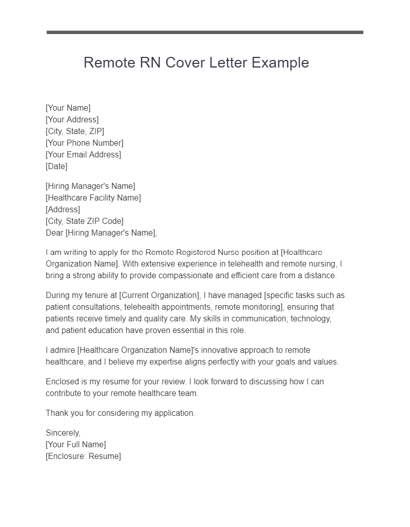 RN (Registered Nurse) Cover Letter 19+ Examples, PDF, Tips