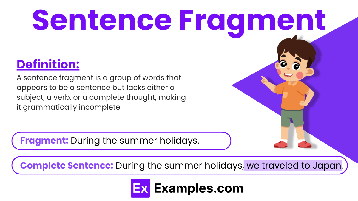Sentence Fragment 140+ Examples, How to Fix, Formula , Tips, Pdf