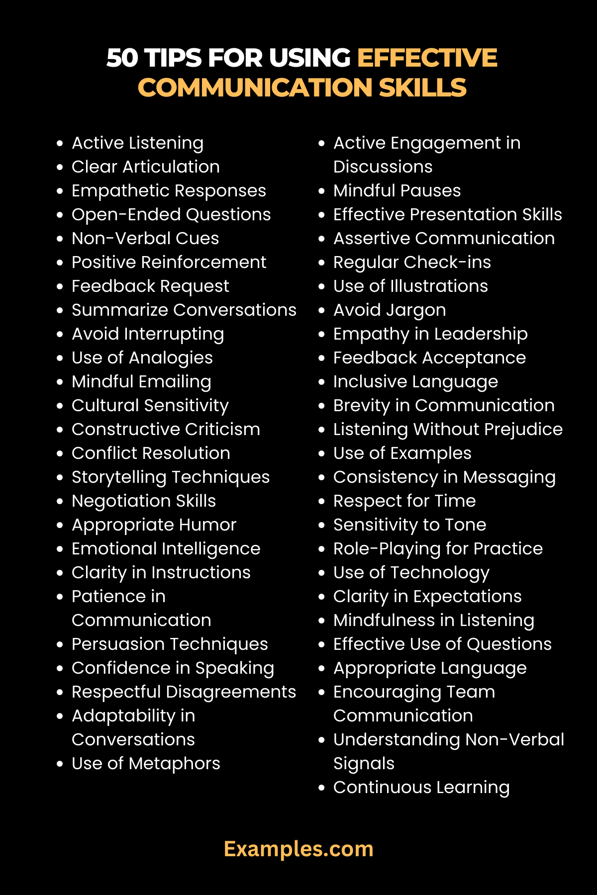 Tips for Effective Communication Skills 49+ Examples, Tips