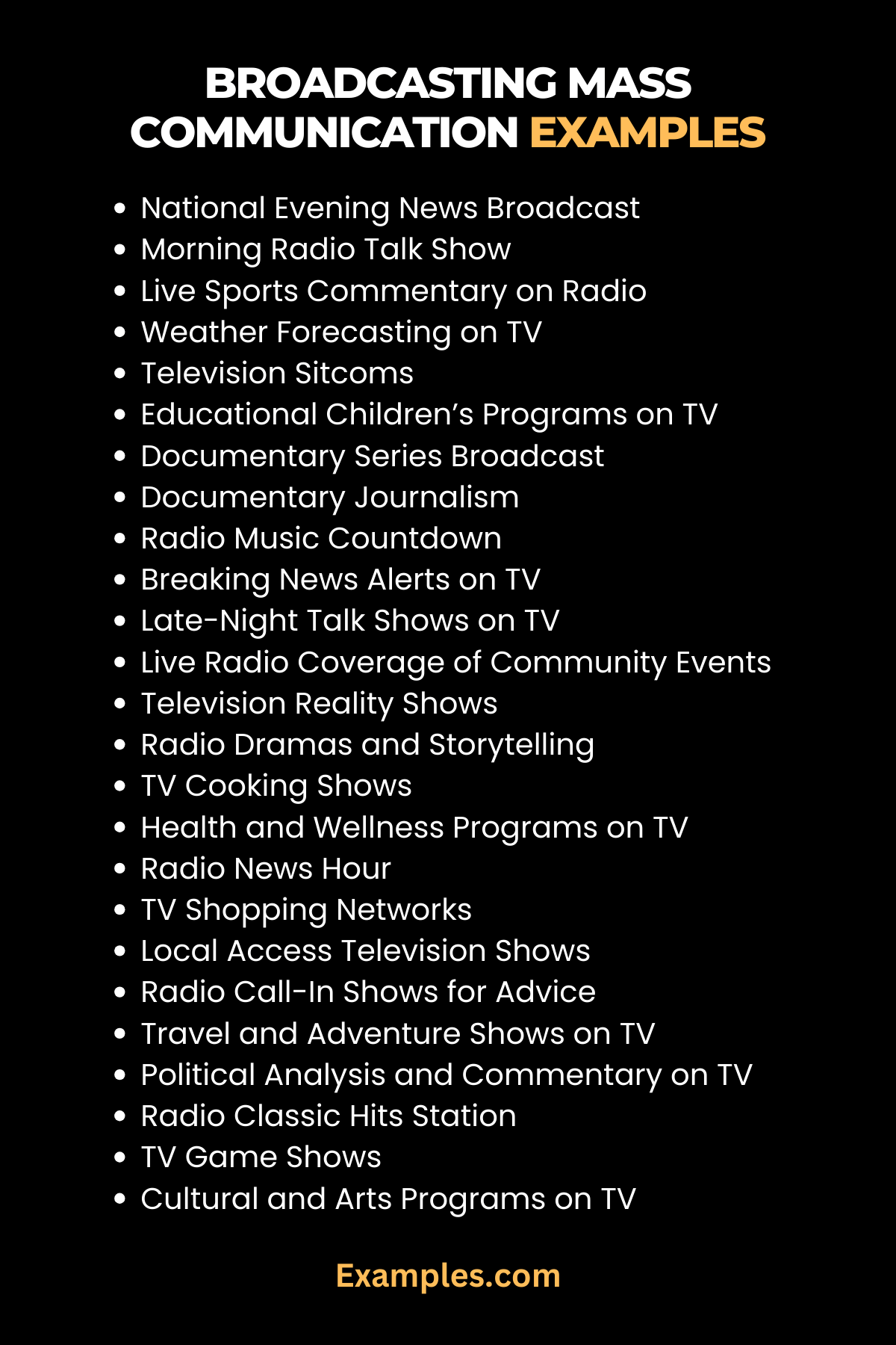 Broadcasting Mass Communication 49+ Examples, Tips
