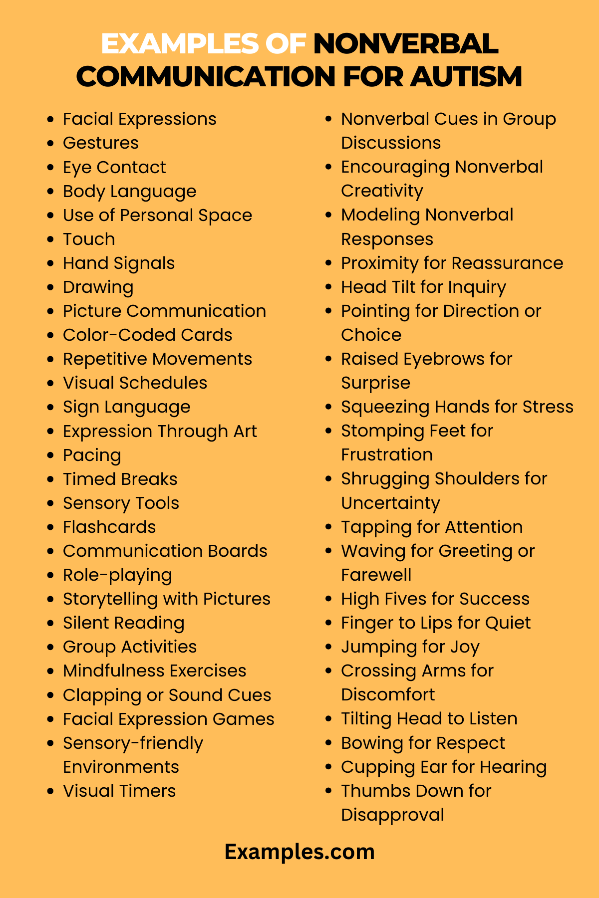 Nonverbal Communication for Autism 49+ Examples 49+ Examples