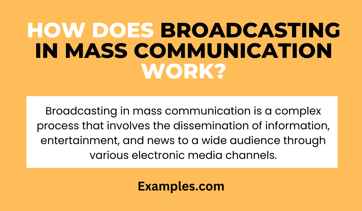 Broadcasting Mass Communication 49+ Examples, Tips