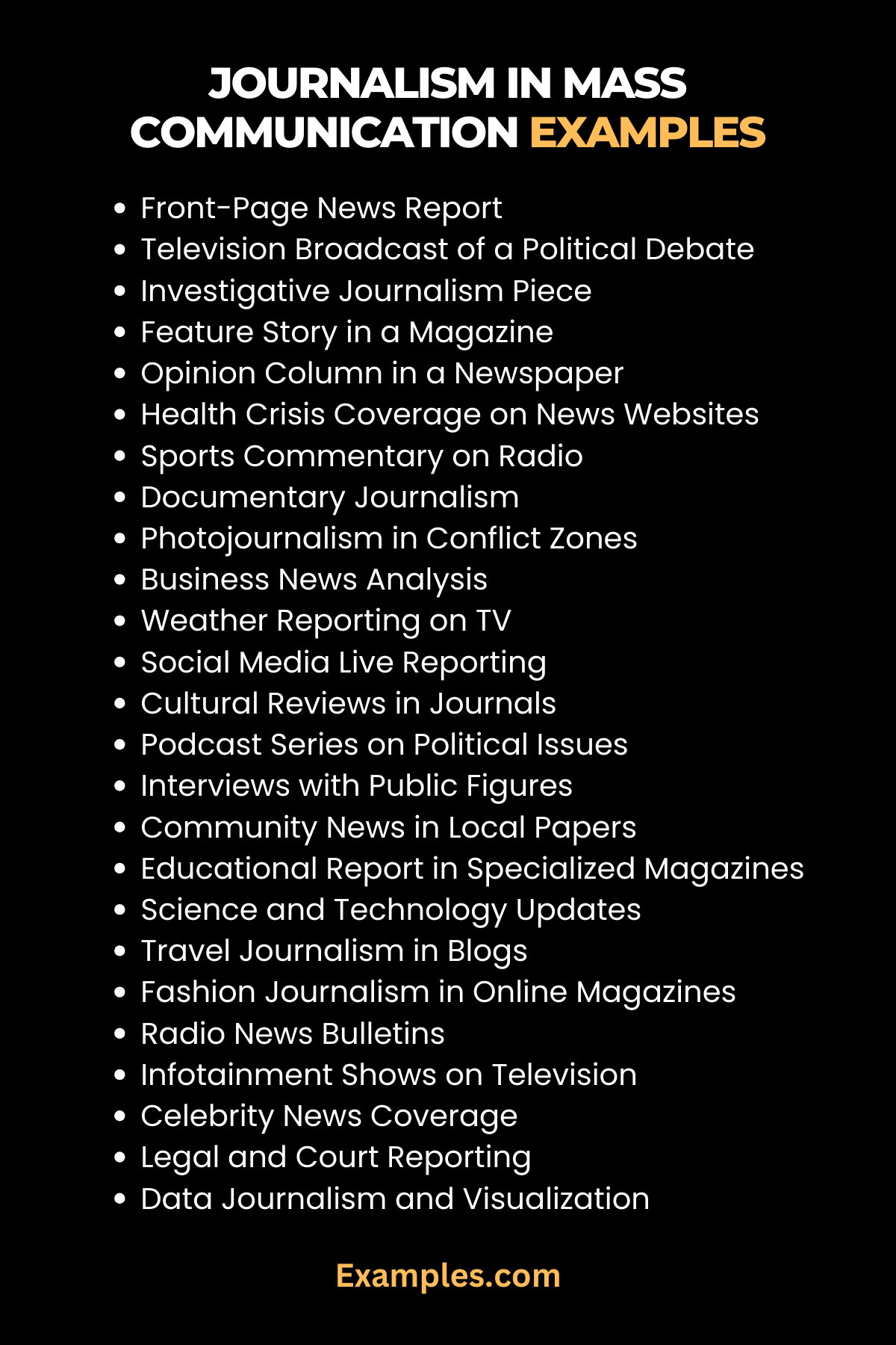 Journalism Mass Communication 49+ Examples, How to Study
