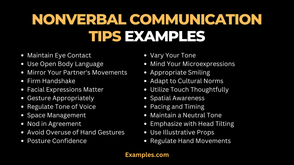 Nonverbal Communication Tips Example, Pdf