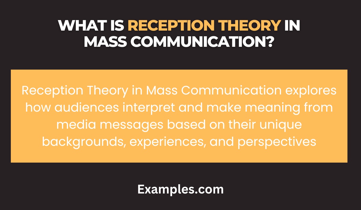 Reception Theory in Mass Communication 29+ Examples, How to use