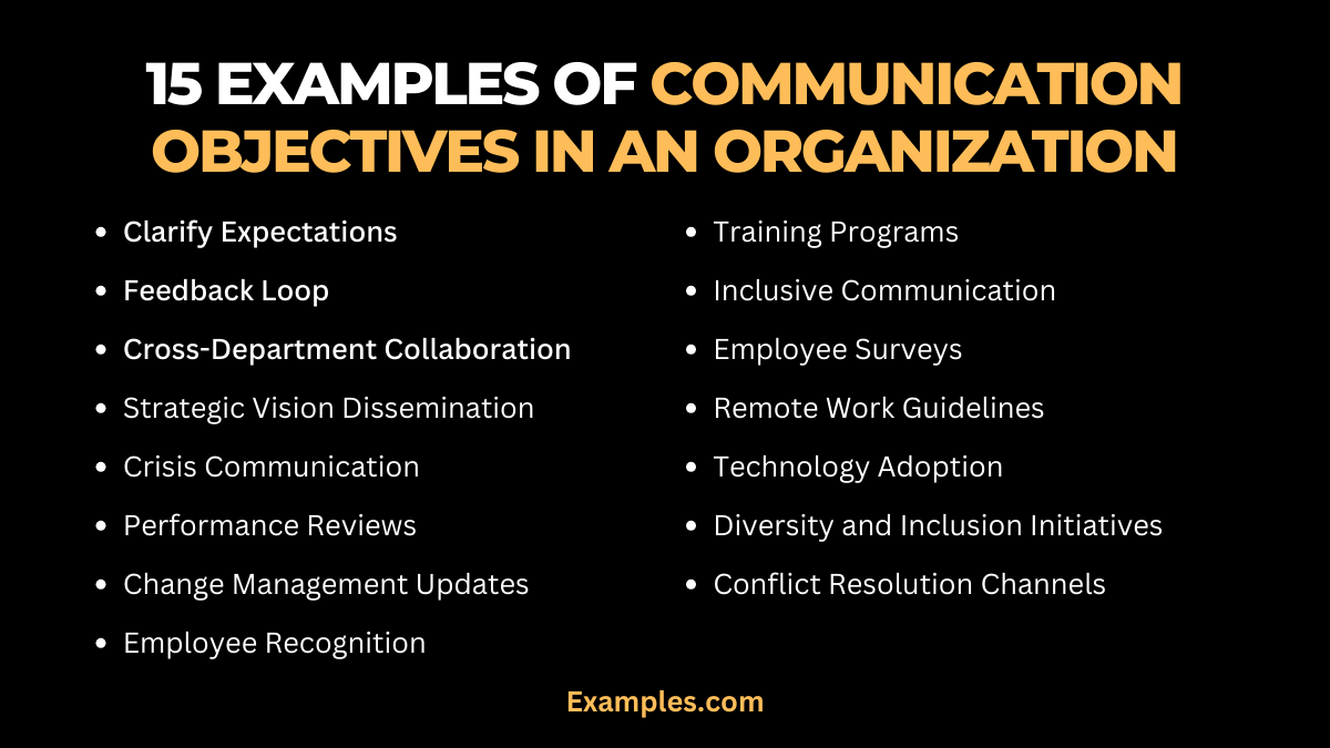 Communication Objectives in an Organization 14+ Examples