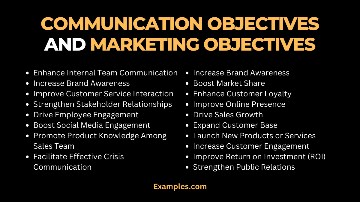 Communication Objectives vs Marketing Objectives 9+ Examples