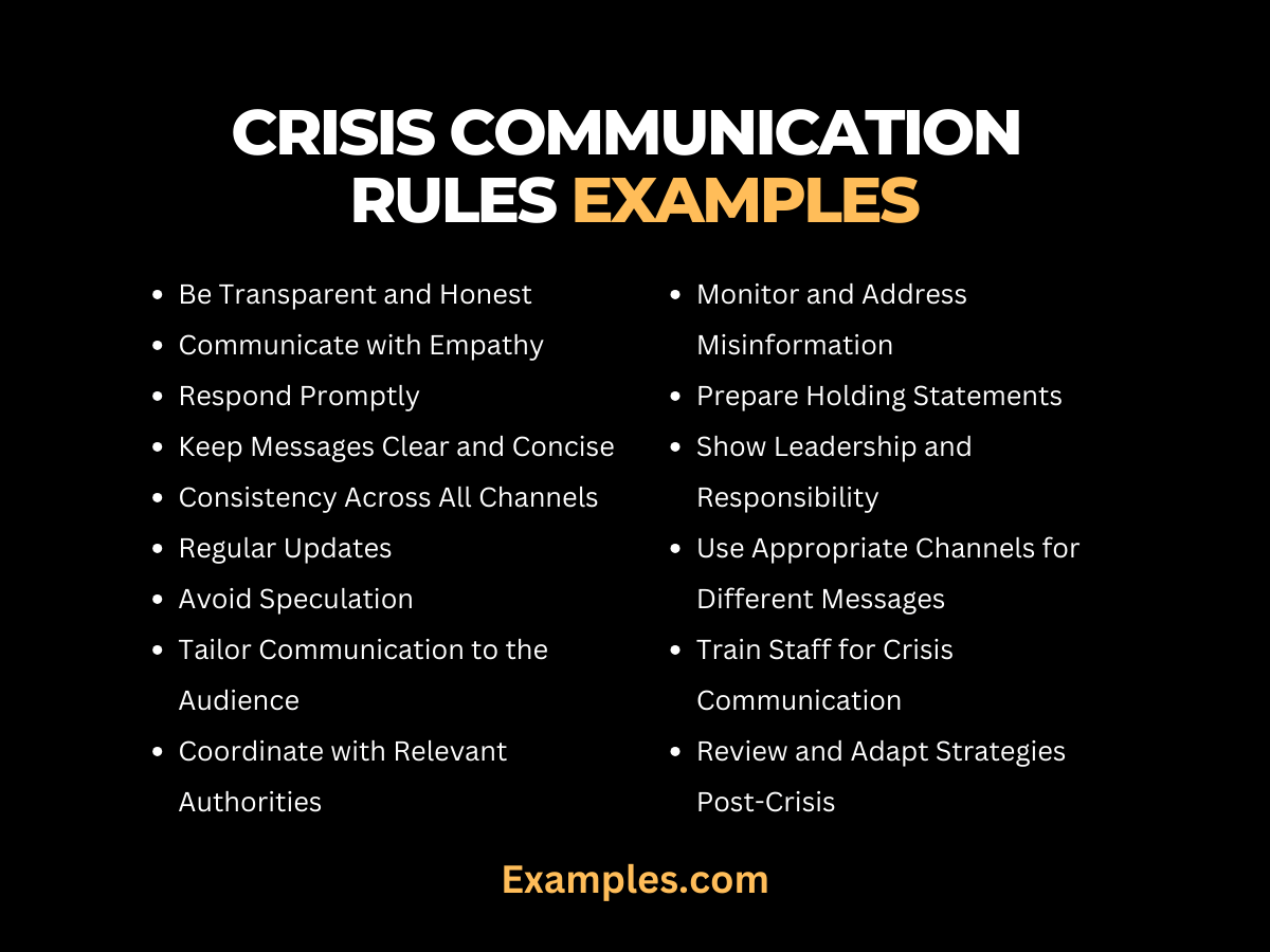 Crisis Communication Rules 14+ Examples