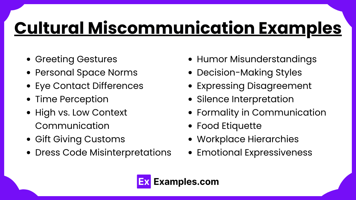 Cultural 14+ Examples