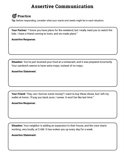 Assertive Communication Worksheets - 10+ Examples, How to Use, PDF