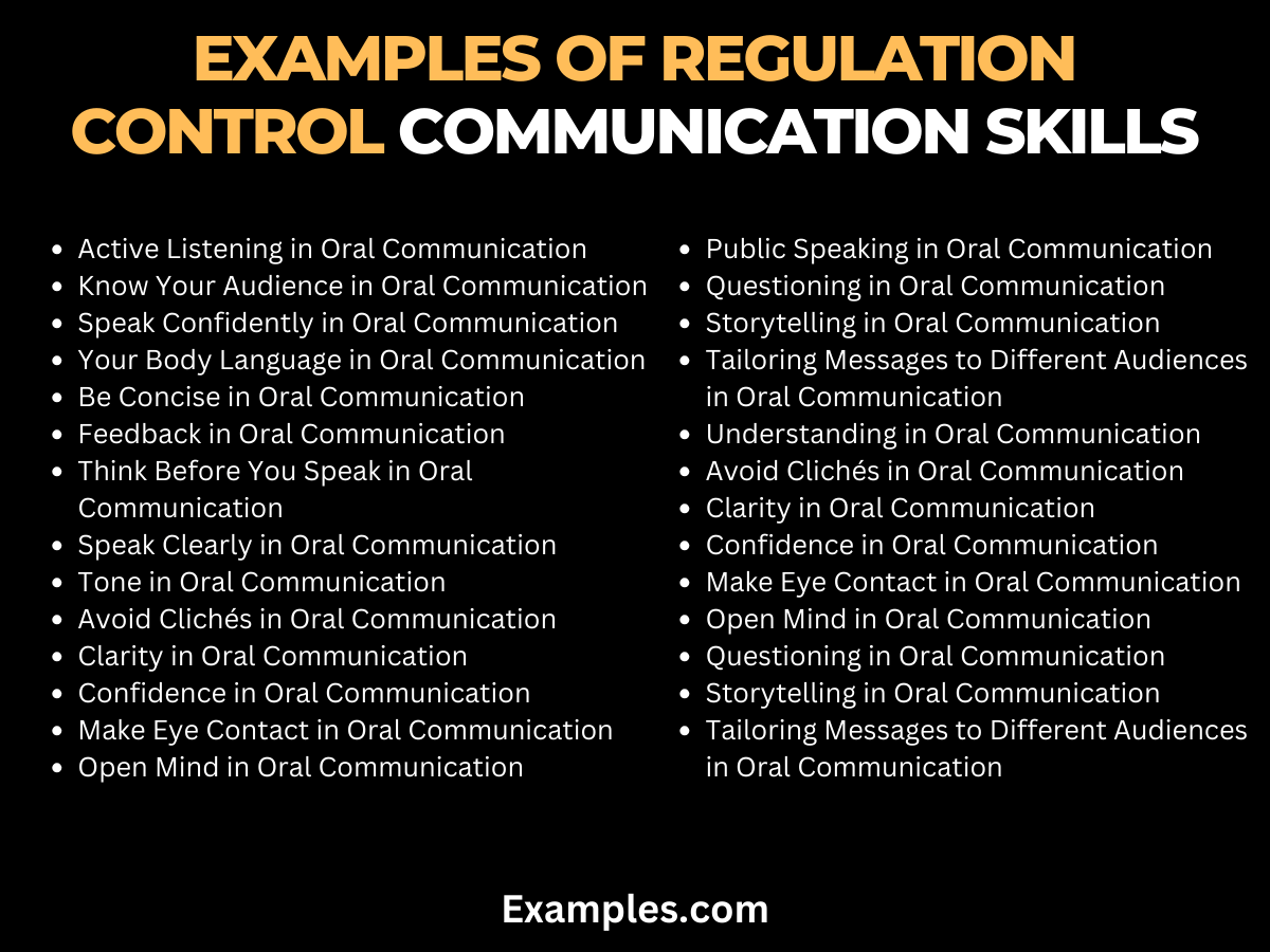Regulation And Control Examples In Communication at Julie Preston blog