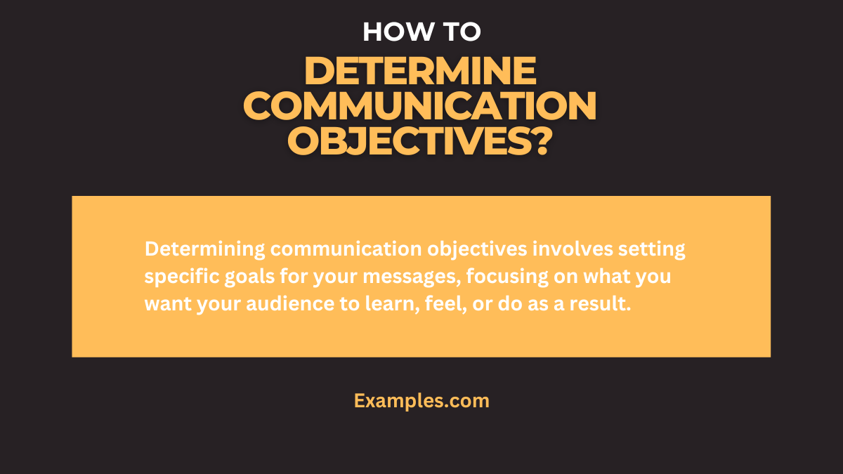 How to Determine Communication Objectives? Examples, PDF