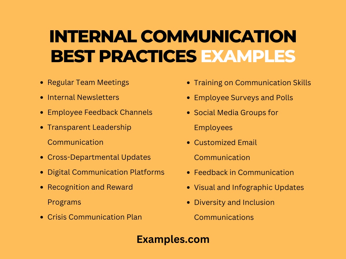 Internal Communication Best Practices Examples, PDF