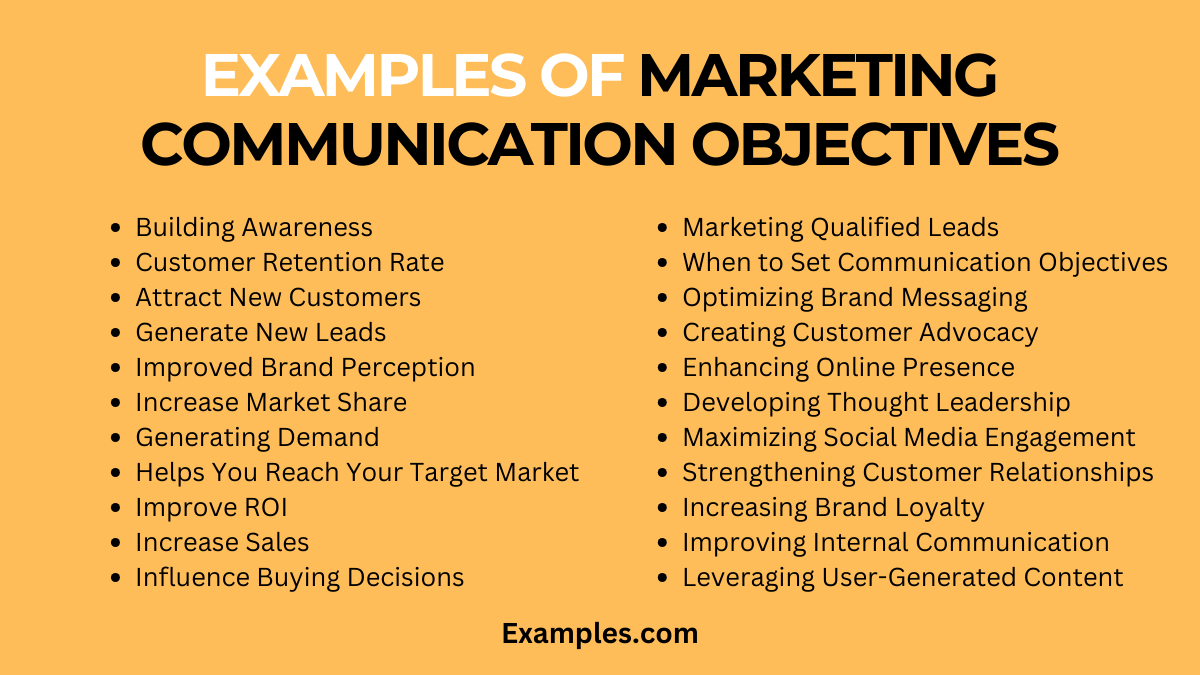 Marketing Communication Objectives Examples, How to write