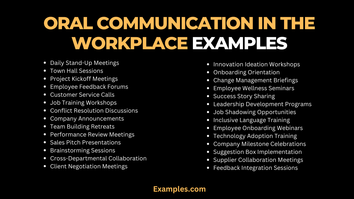 Oral Communication in the Workplace 29+ Examples, How to Create, Tips