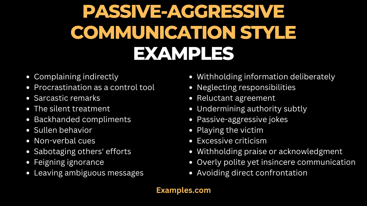 PassiveAggressive Communication Style 19+ Examples, Tips