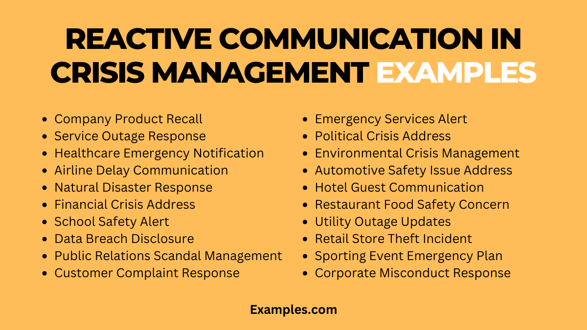 Reactive Communication in Crisis Management Examples, Pdf