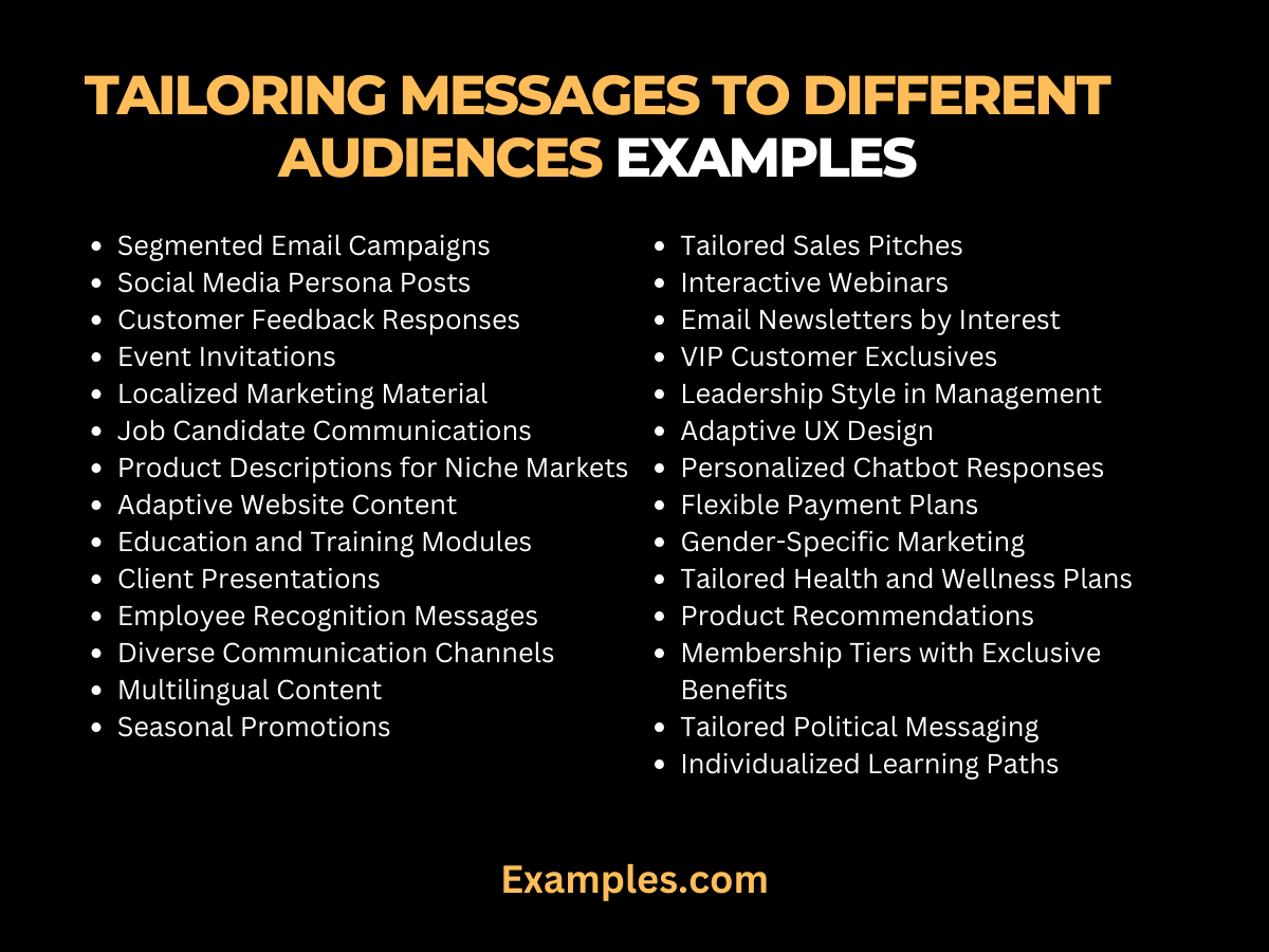Tailoring Messages To Different Audiences Examples, PDF