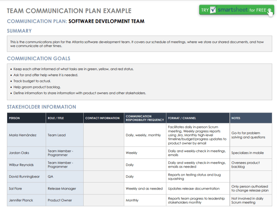 Team Communication PlanExamples, How to Create, Pdf
