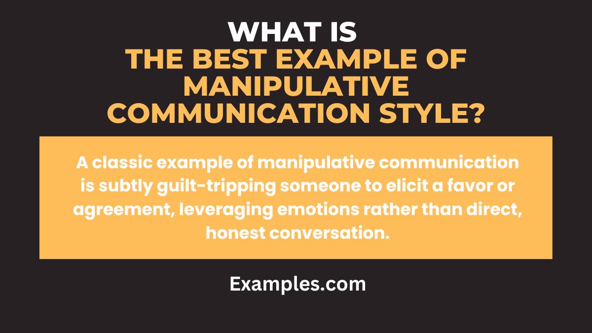 Manipulative Communication Style Example & Pros and Cons, PDF
