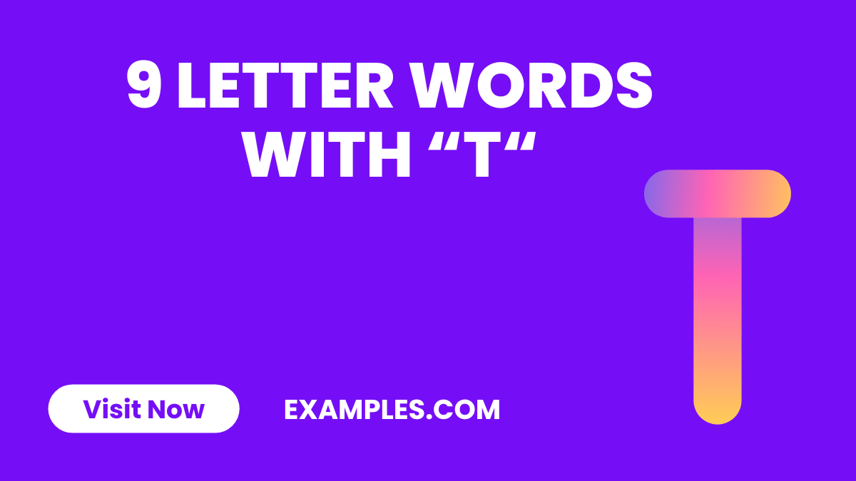 9 Letter Words With T meaningPDF