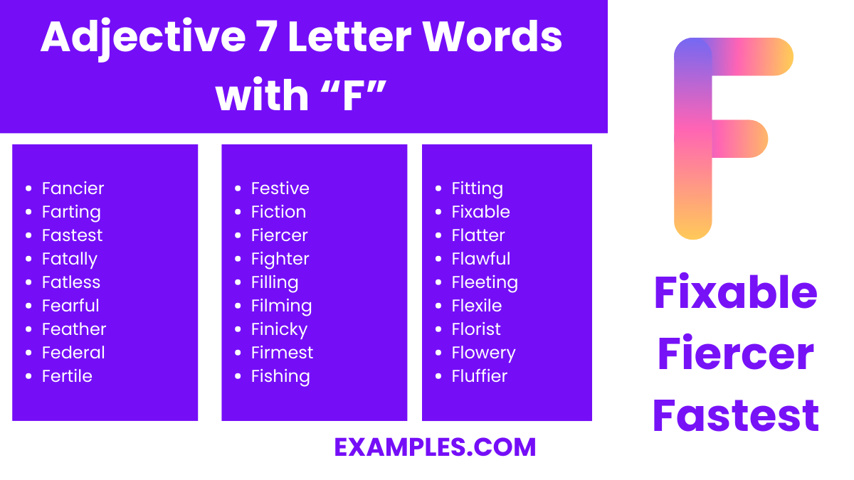 7 Letter Words With F 450+ List, Meaning, PDF