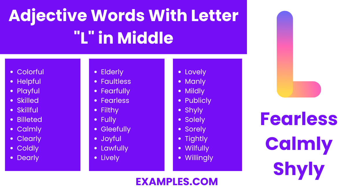 Words With Letter L in Middle 450+ List, Meaning, PDF