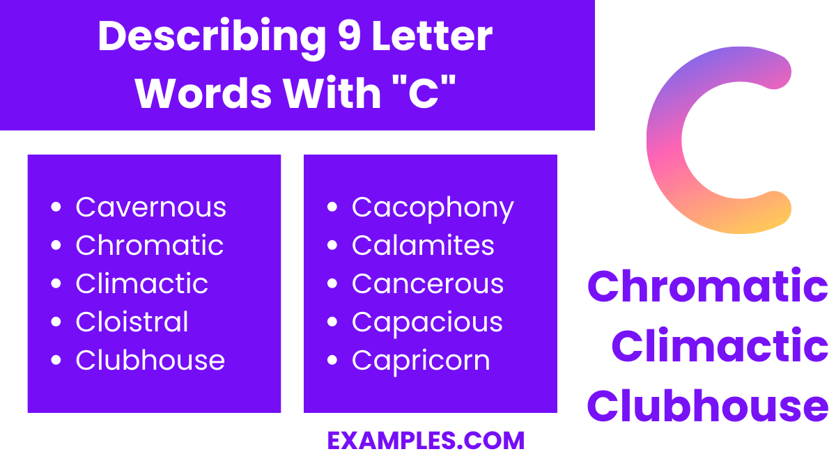 9 Letter Words With C