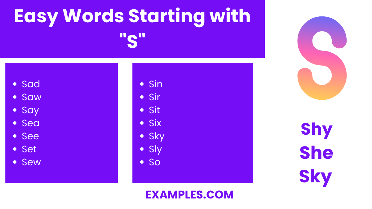Words that Start with S 450+ List, Meaning, PDF