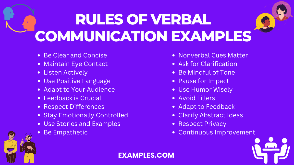 Rules of Verbal Communication Examples, PDF