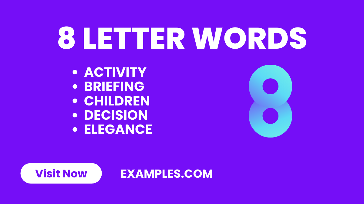 450+ 8 Letter Words List, Meaning, PDF