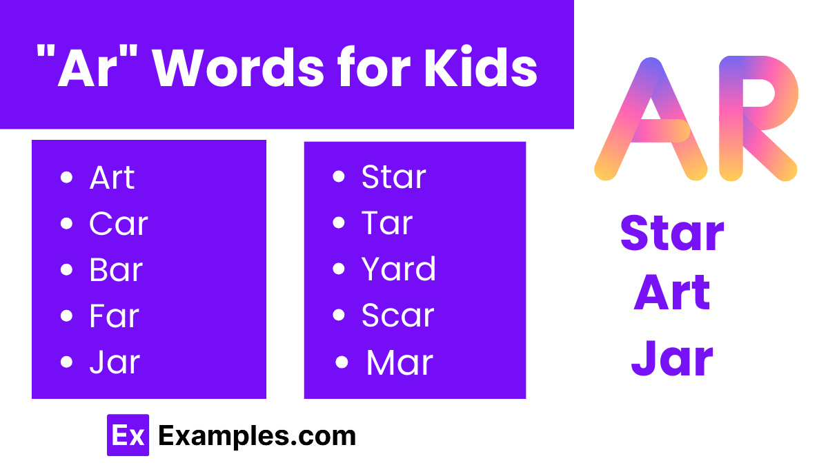 450+ AR Words List, Meaning, PDF