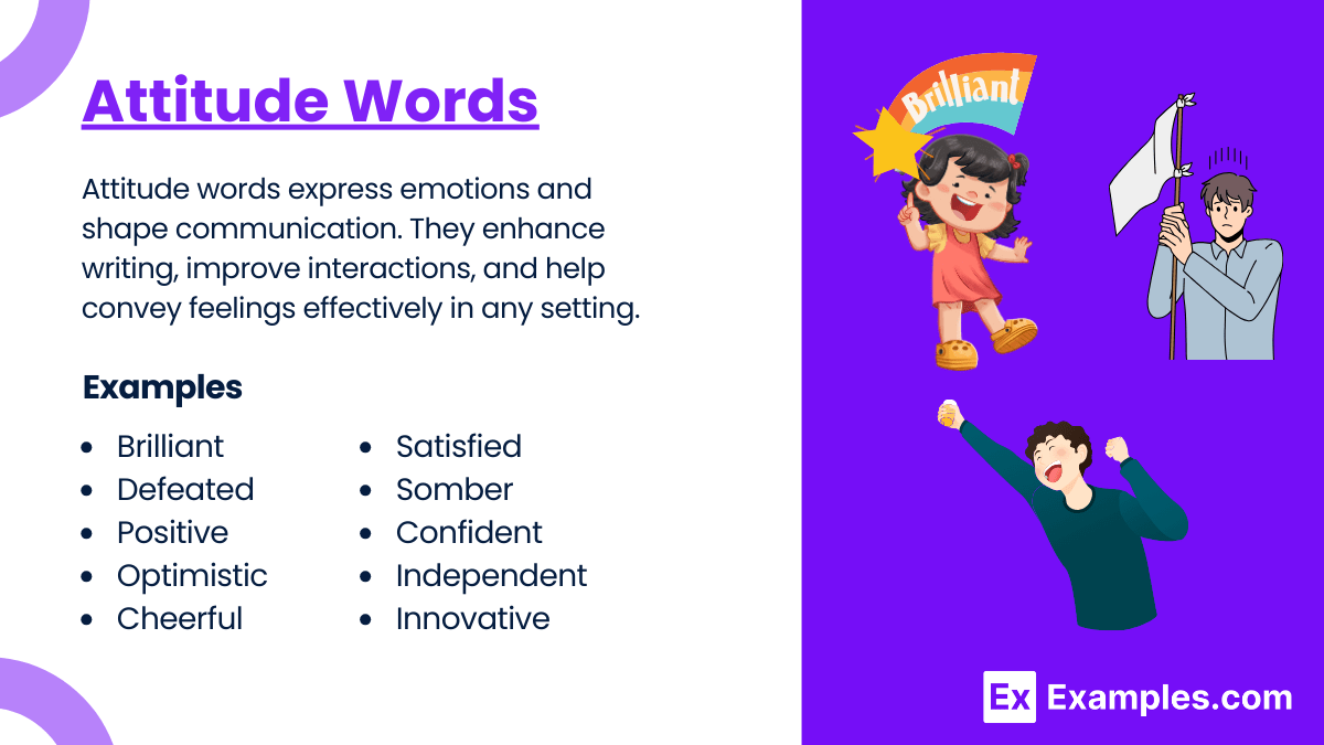 450+ Attitude Words Meaning , PDF