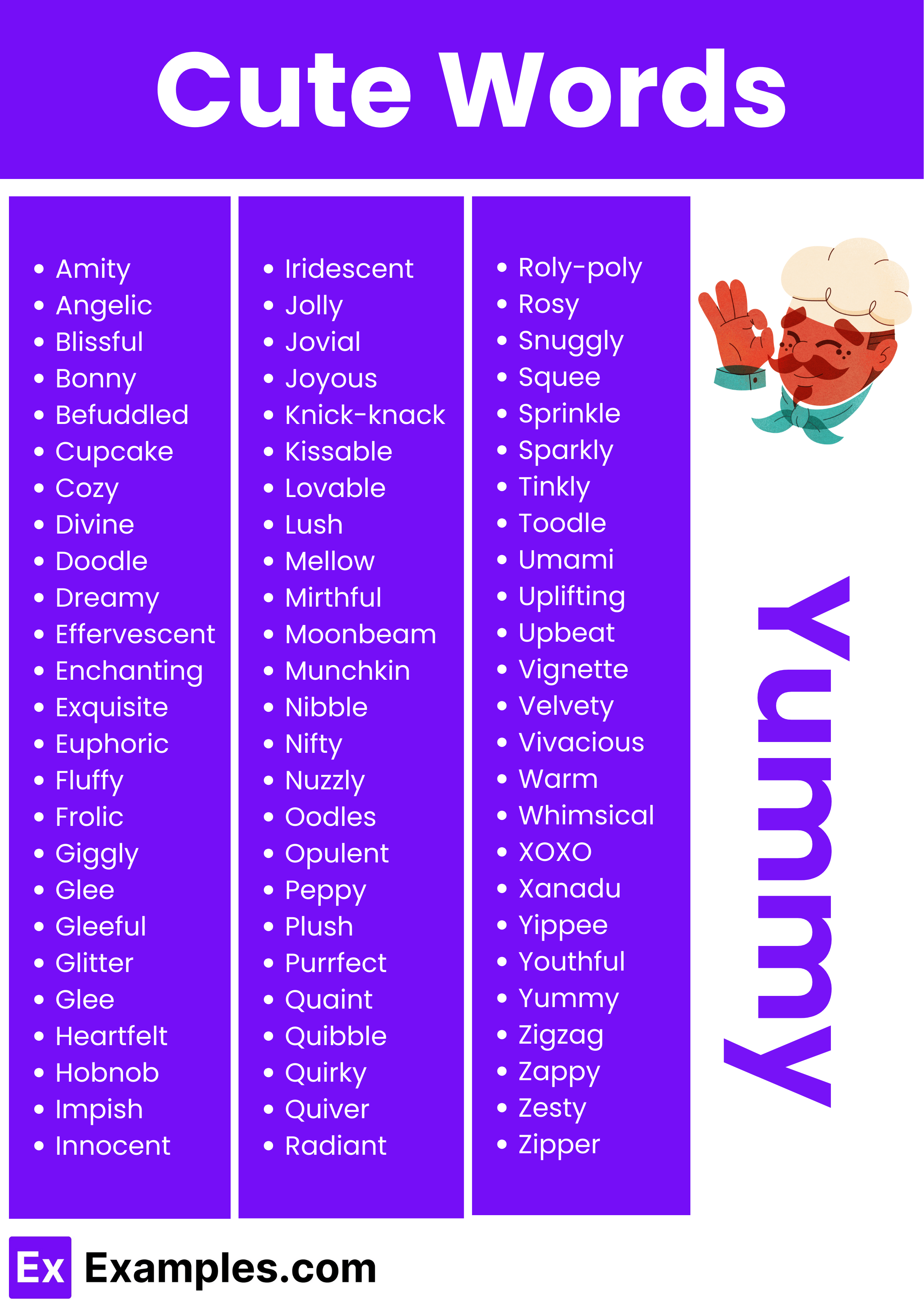 450+Cute Words, Meaning, PDF(07)