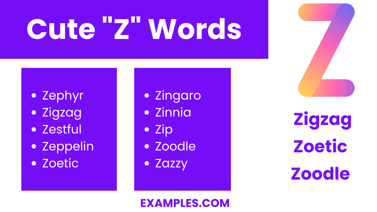 Z Words 450+ List, Meaning, PDF