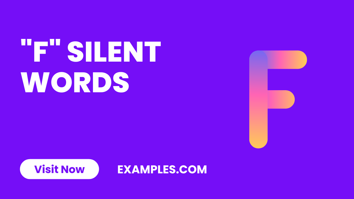 450+ F Silent Words List, Meaning, PDF
