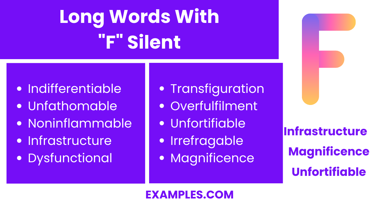 F Silent Words 450+ List, Meaning, PDF