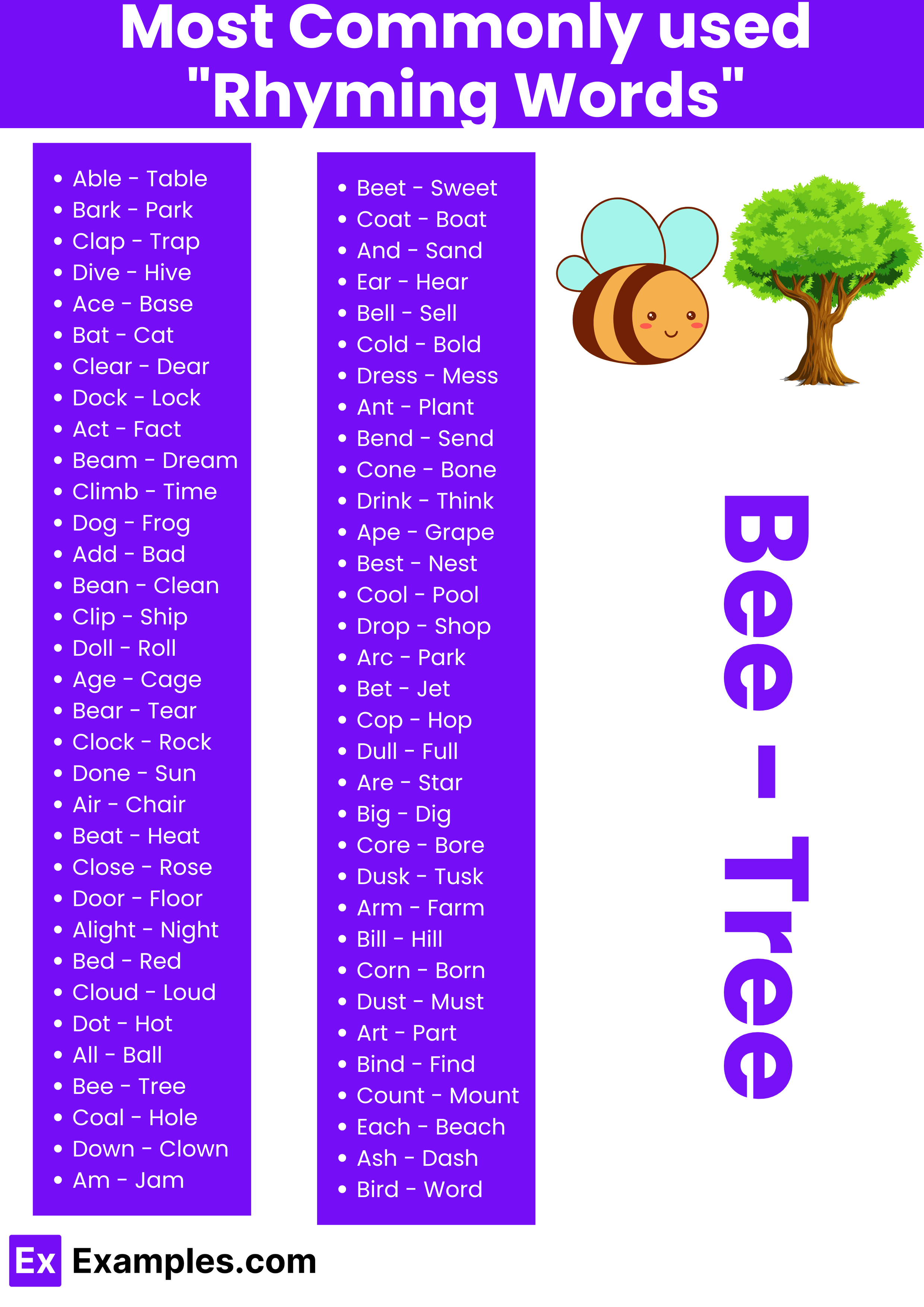 450+ Rhyming Words: Meaning , PDF