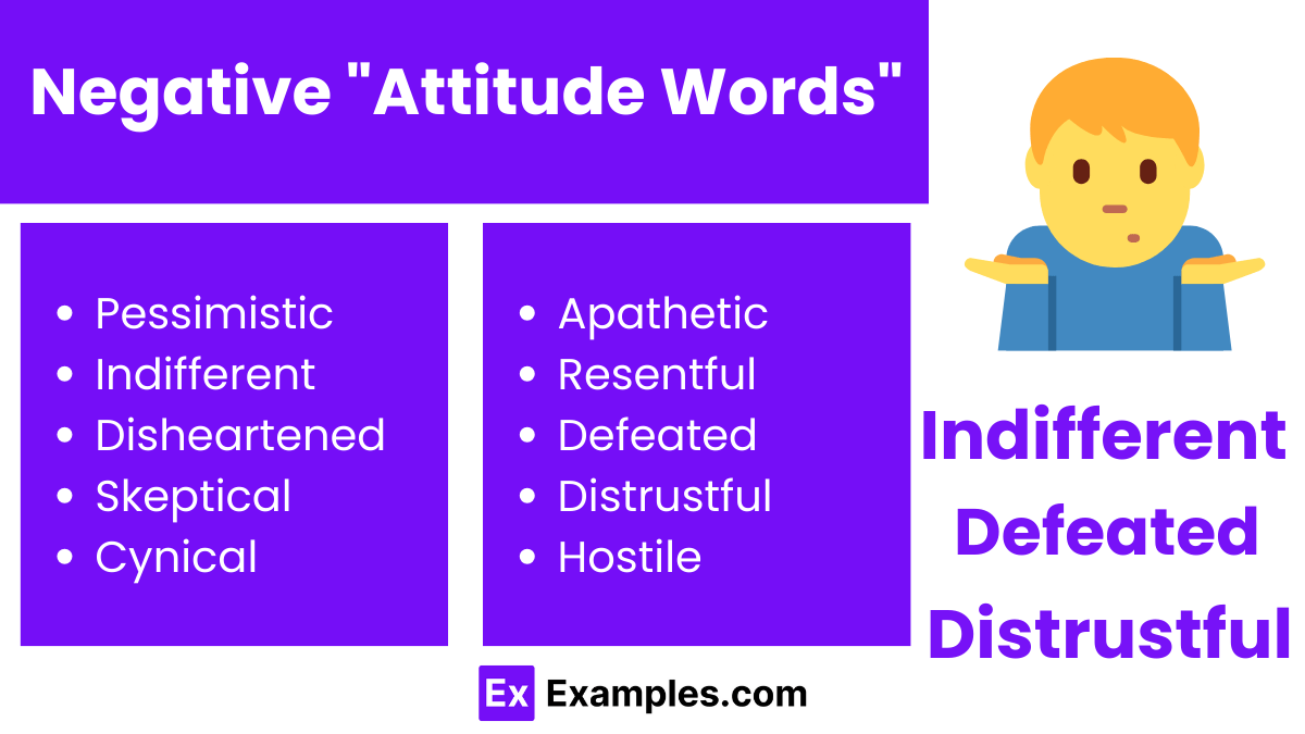 450+ Attitude Words Meaning , PDF