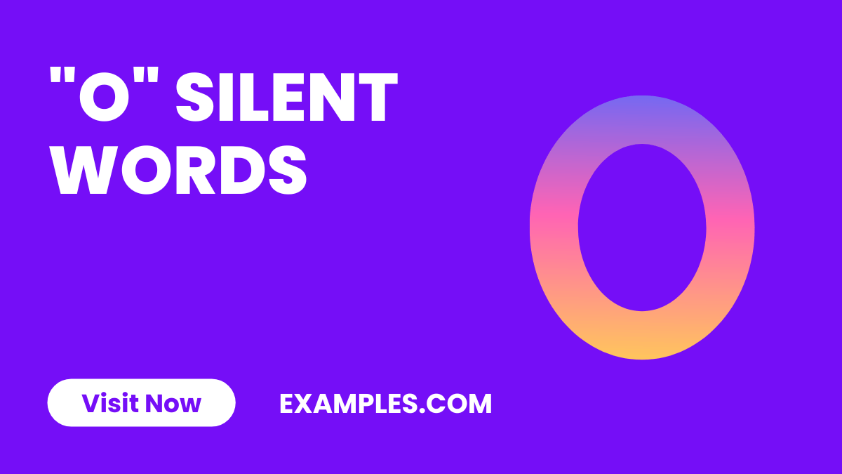 O Silent Words 450+ List, Meaning, PDF