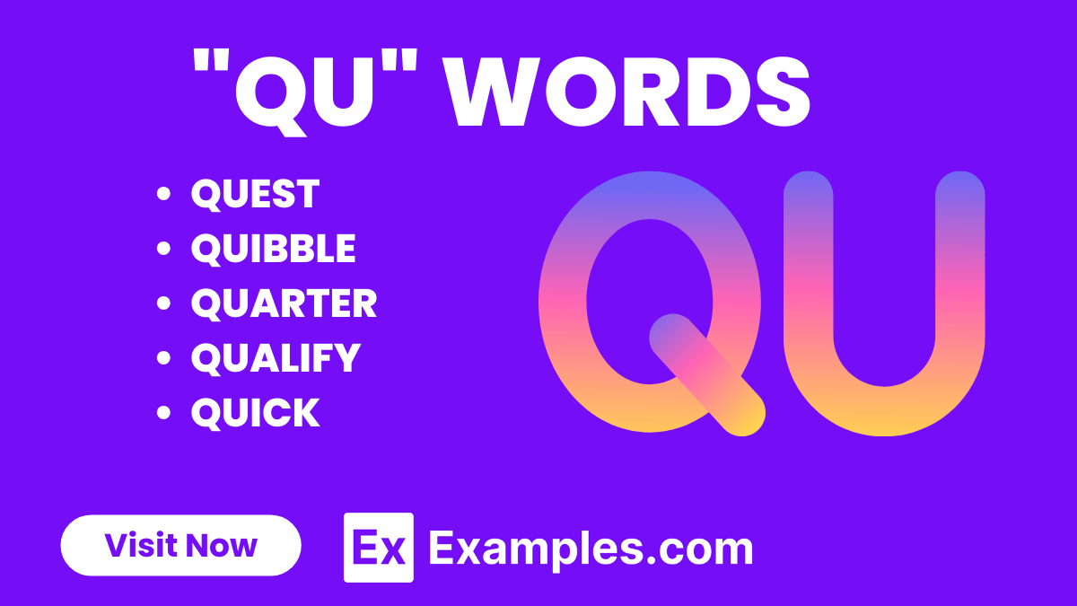 450+ QU Words, Meaning, PDF
